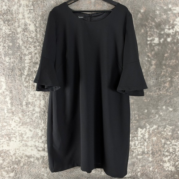 Simply Emma Dresses & Skirts - New Simply Emma Plus Size 2X Bell Sleeve Career Woven Dress Black Onyx Women